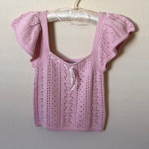 Haute Hippie Light Pink Knit Top